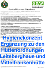 Hüttenordnung – Hygienekonzept