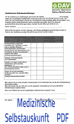 Medizinische Selbstauskunft