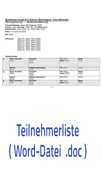 Teilnehmerliste (Blankoformular)